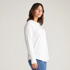 Universal Standard White Long Sleeve Tee